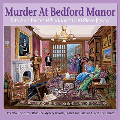 Bits and Pieces – Murder at Bedford Manor Jigsaw Puzzle for Adults – Solve the Intriguing Murder Mystery by Gene Dieckhoner (1000 Piece Puzzle 20" x 27")