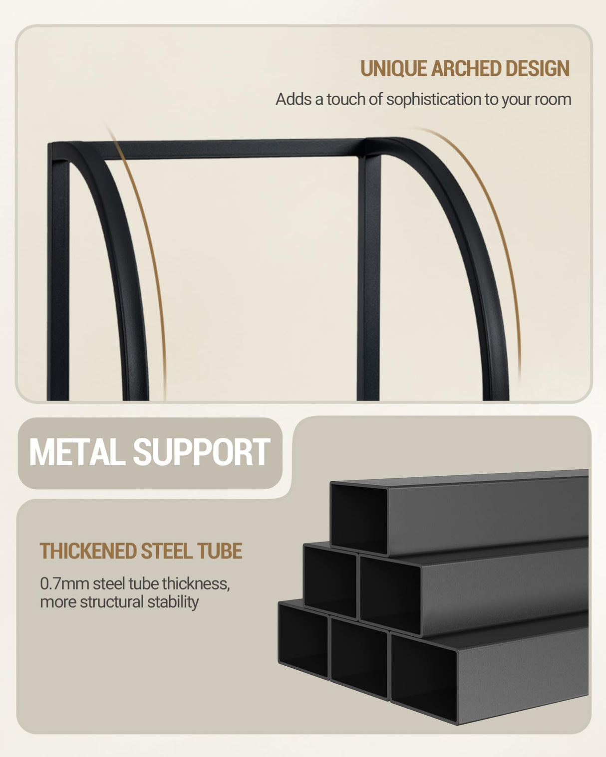 Hzuaneri Bookshelf Narrow Bookcase, Tall Storage Rack with Steel Frame, Display Standing Shelf Unit, Skinny Book Shelf for Study Living Room Home Office, Industrial Style, 6-Tier Rustic Brown BC56001B