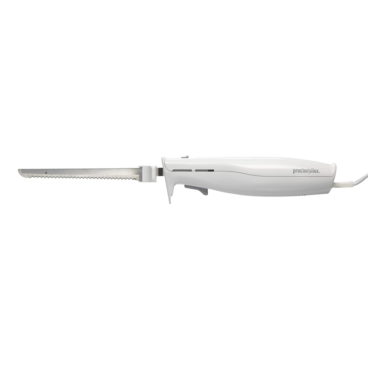Proctor Silex Easy Slice Electric Knife for Carving Meats, Poultry, Bread, Crafting Foam and More, Lightweight with Contoured Grip, White Proctor Silex
