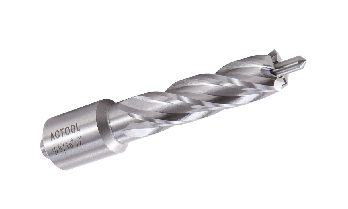 ACTOOL 9/16" Diameter × 2" Depth of Cut HSS ANNULAR Cutter with 3/4'' Weldon Shank ACTOOL