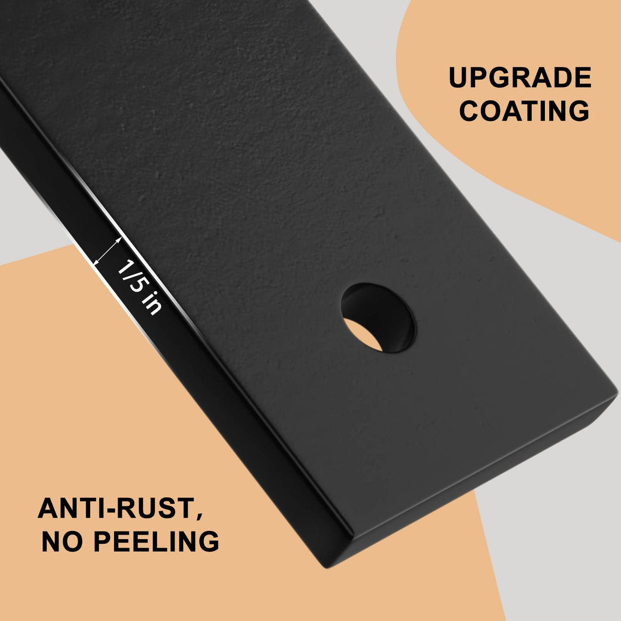 LuckIn 10 Inch Wall Shelf Brackets (Fit 9.25" Board) 4-Pack, Heavy Duty Black Iron, Garage, Kitchen, Bathroom Floating Shelf Hardware LuckIn