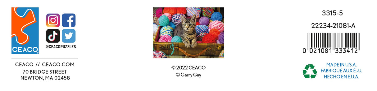 Ceaco - Garry Gay - Curious Kitty - 1000 Piece Jigsaw Puzzle Ceaco
