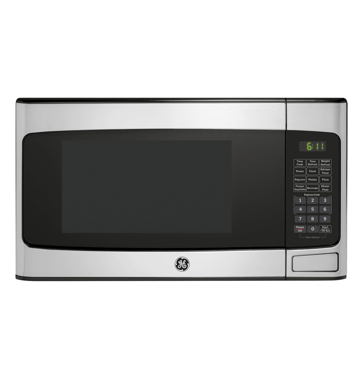 GE GCST11X1WSS Microwave Oven, 950-watt 6 Auto Cooking Settings, Kitchen Essentials for The Countertop, Dorm Room or Apartment, Child-Lock Technology 1.1 Cu. Ft, Stainless Steel GE