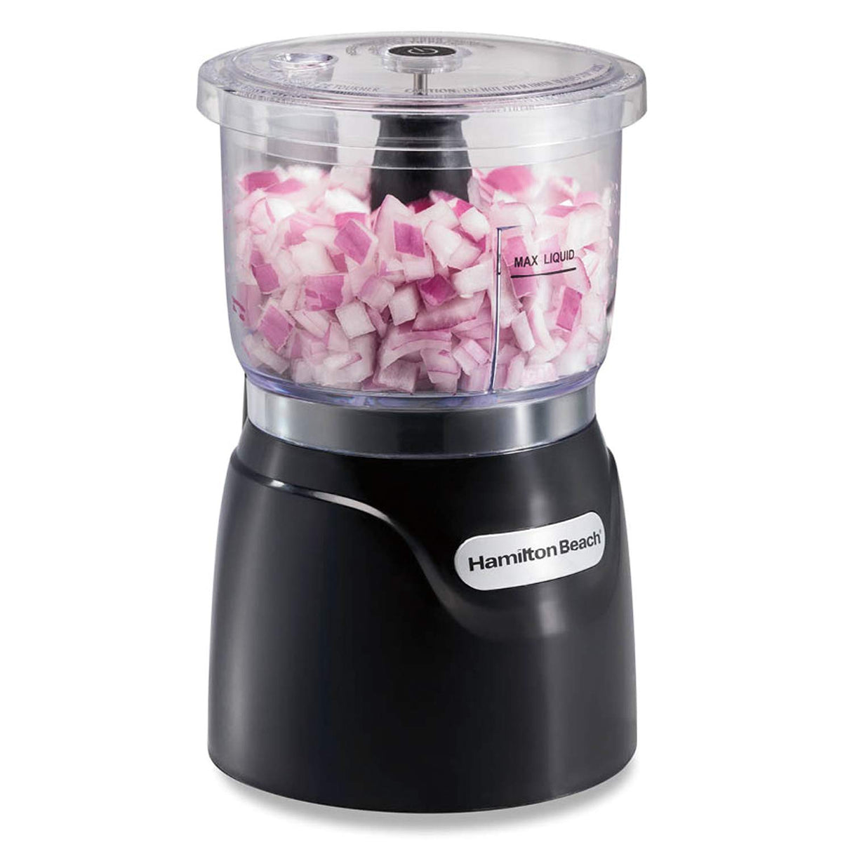 Hamilton Beach Electric Vegetable Chopper & Mini Food Processor, 3-Cup, 350 Watts, for Dicing, Mincing, and Puree, Black (72850) Hamilton Beach