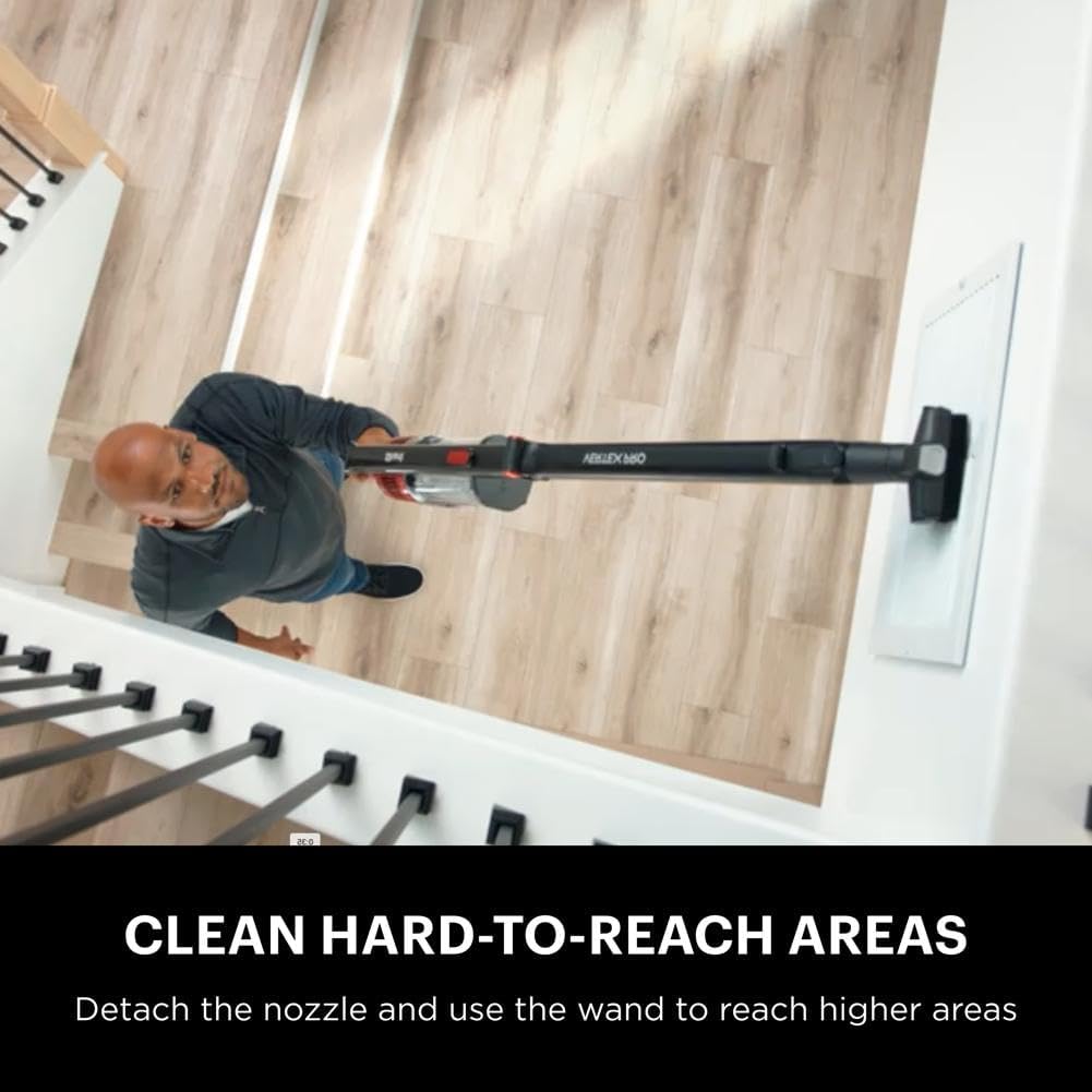 Shark IZ682H Vertex Pro Lightweight Cordless Stick Vacuum with DuoClean PowerFins, Black/Silver Shark