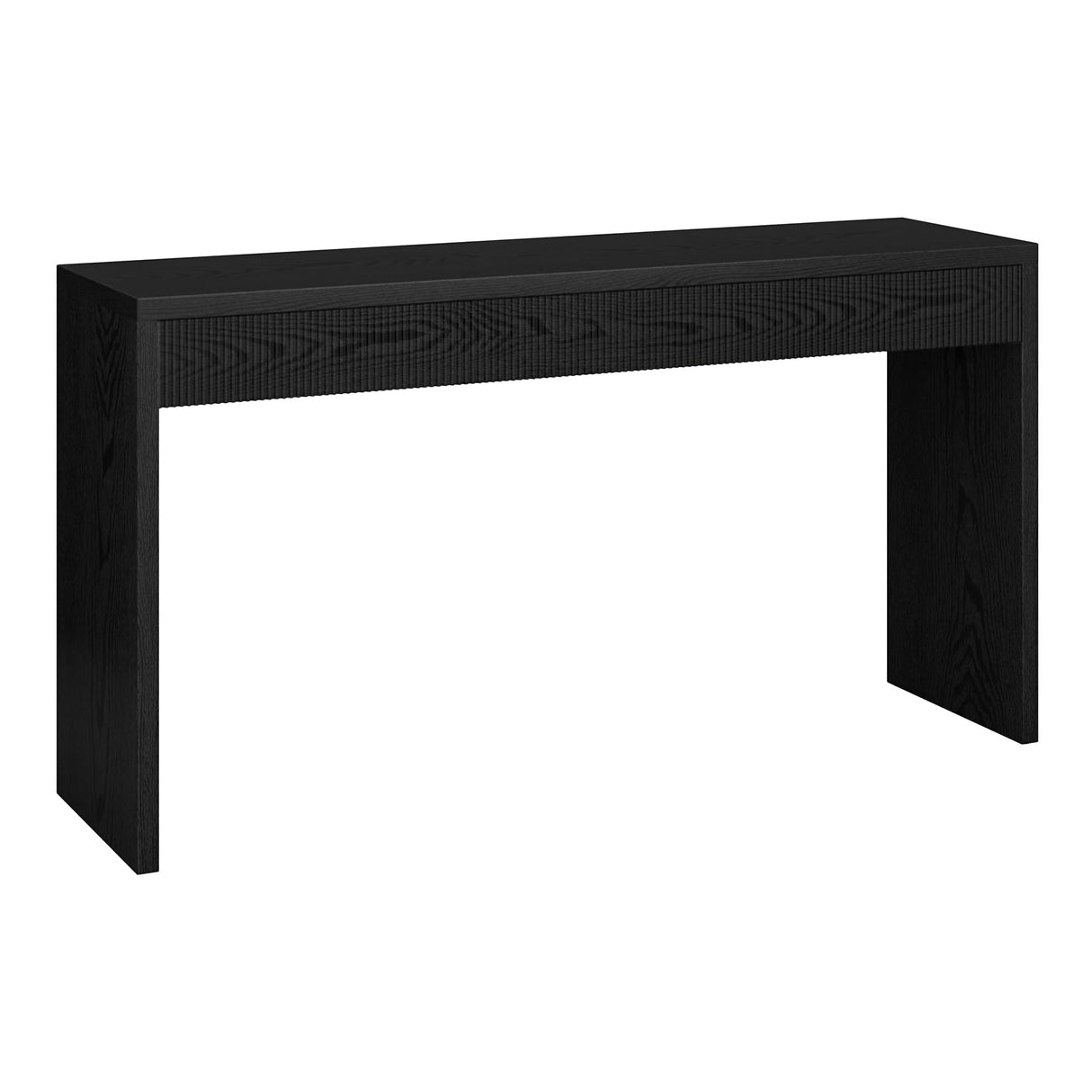 Henn&Hart 55" Wide Rectangular Console Table in Natural Black, for Home, Living Room, Bedroom, Entertainment Room, Office Henn&Hart
