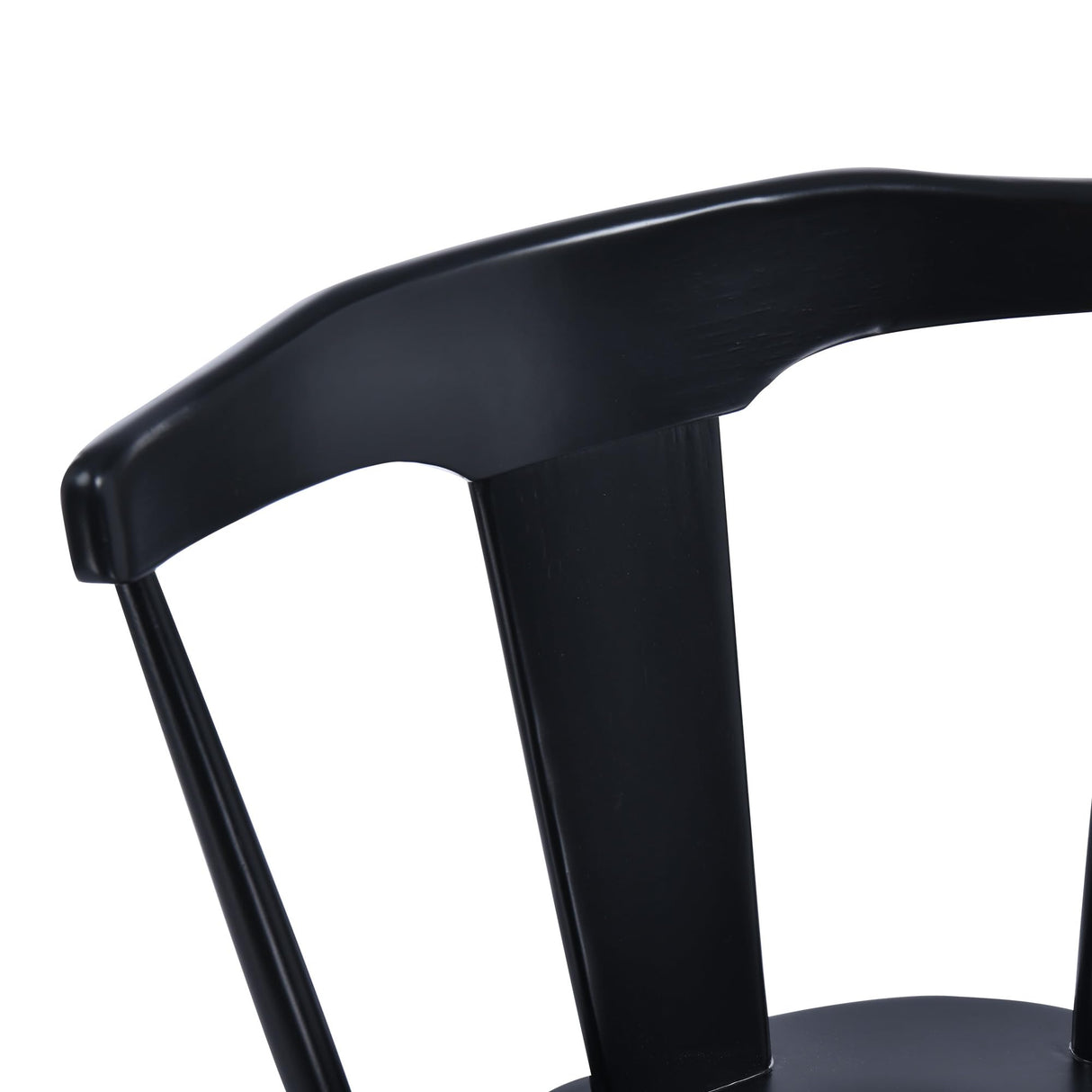 DUHOME Black Wood Dining Chairs Set of 2,Mid Century Wishbone Dining Chairs Oak Wooden Kitchen & Dining Room Chairs DUHOME