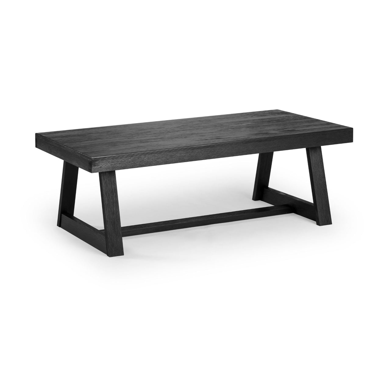 Plank+Beam Classic Rectangular Coffee Table, 48 Inch Farmhouse Coffee Table, Mini Center Tables for Small Spaces, Small Living Space Tea Table, Black Wirebrush Plank+Beam