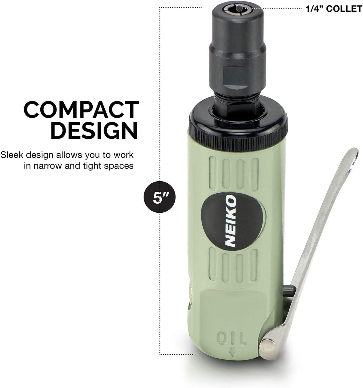 NEIKO 30062A 1/4" Mini Die Grinder | Air Straight Grinder 24,000 RPM Free Speed | Mini and Compact Size NEIKO
