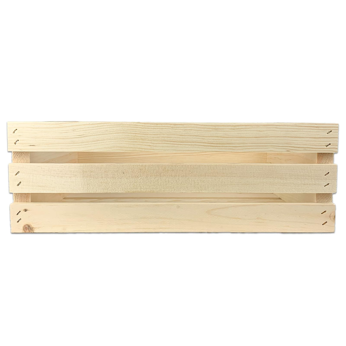 Wilson Medium Wooden Pine Crate for Storage and Decoration at Home, Office, Kitchen, Bedroom, and Retail (10"x 4.7"x11.7") (Set of 2) Wilson