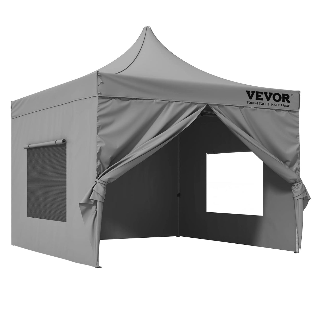 VEVOR 10x10 FT Pop up Canopy with Removable Sidewalls, Instant Canopies Portable Gazebo & Wheeled Bag, UV Resistant Waterproof, Enclosed Canopy Tent for Outdoor Events, Patio, Backyard, Party, Camping VEVOR