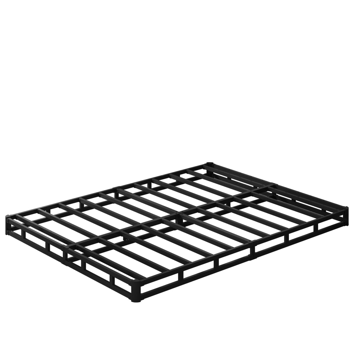 EMODA 5 Inch Box Spring Full Size Bed Base, 3000 LBS Heavy Duty Metal Mattress Foundation with Fabric Cover, Easy Assembly, Black EMODA