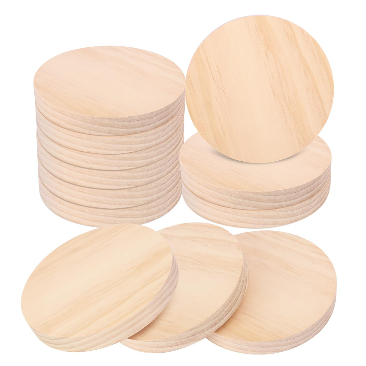 20 PCS 6 Inch Wooden Discs Circles, Unfinished Wood Coasters, Natural Wood Slices, Round Wooden Plaques for DIY Crafts, Home Decoration,Door Hangers, Wood Engraving, Wood Engraving, by GNIEMCKIN. GNIEMCKIN