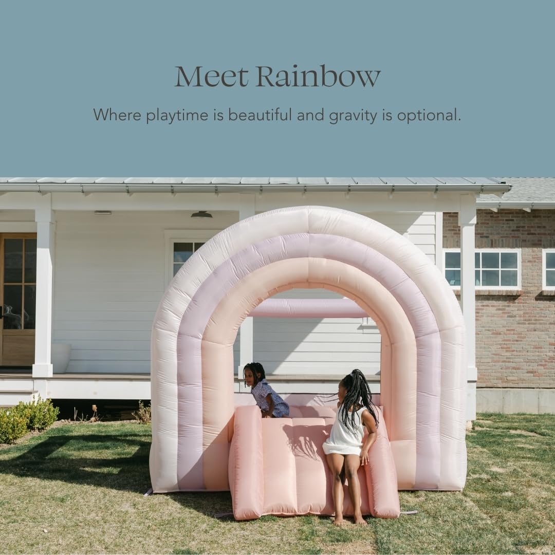 Pink Rainbow Bounce House 8x8 PLAYSMOL