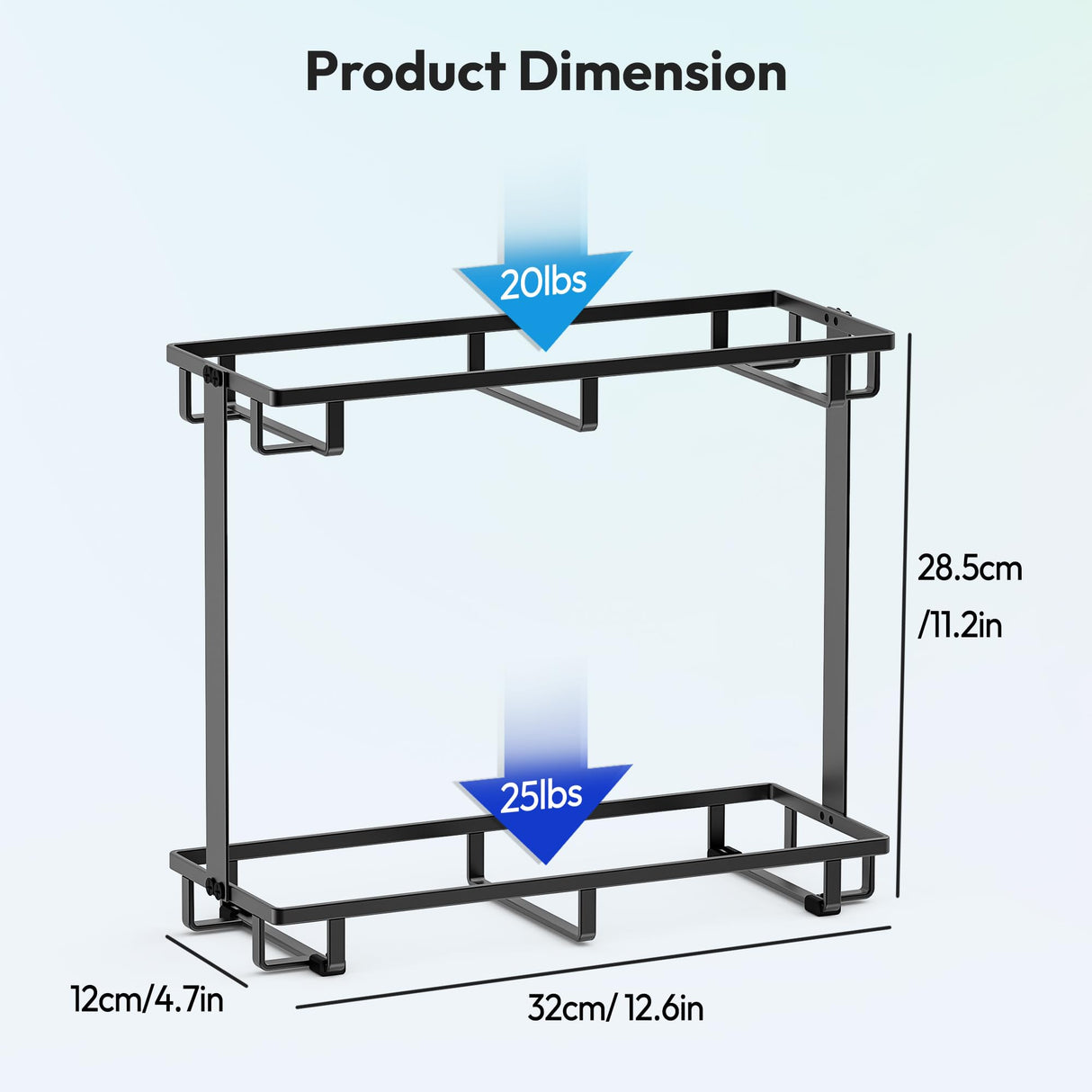Sunnacate 2 Pack Desktop Filament Storage Rack, Metal Rolling Spool Holder Organizer, Heavy Duty 3D Printing Filament Spools Holder Shelf for PLA/ABS/TPU Filaments, Tabletop Organizer for Home Office Sunnacate
