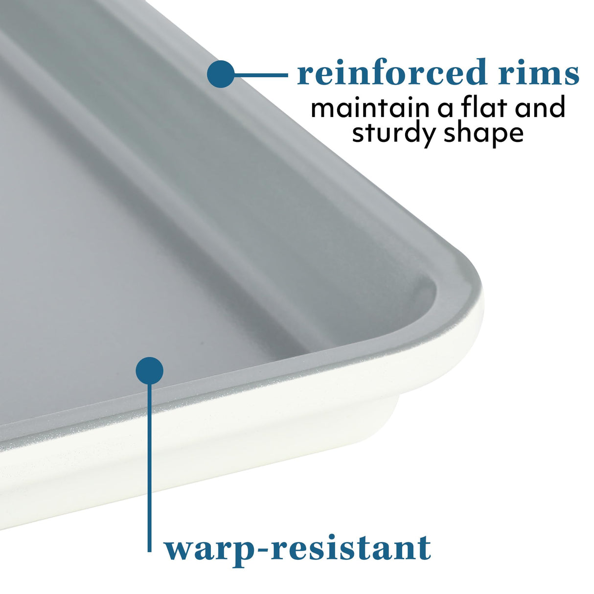 Sur La Table Kitchen Essentials Bake Sale 13 X 9 Inch PFOA, PFAS, PTFE Free Nonstick Cookie/Baking Sheet - Linen White Sur La Table