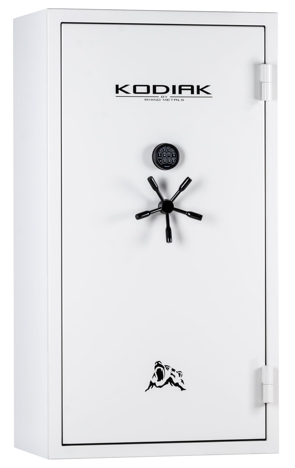 Kodiak Home Gun Safe for Rifles & Pistols | KGX6736W by Rhino Metals with New SafeX Security System | 46 Long Guns & 8 Pistol Pockets | 60 Minute Fire Protection | Gloss White Finish | 690lbs Kodiak