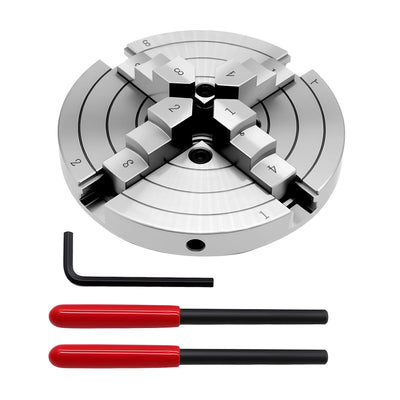 Nakkaa 6 Inch Precision Self Centering Woodturning Lathe Chuck Set 4 Jaw Self Centering Lathe Chuck Thread 1 x 8TPI