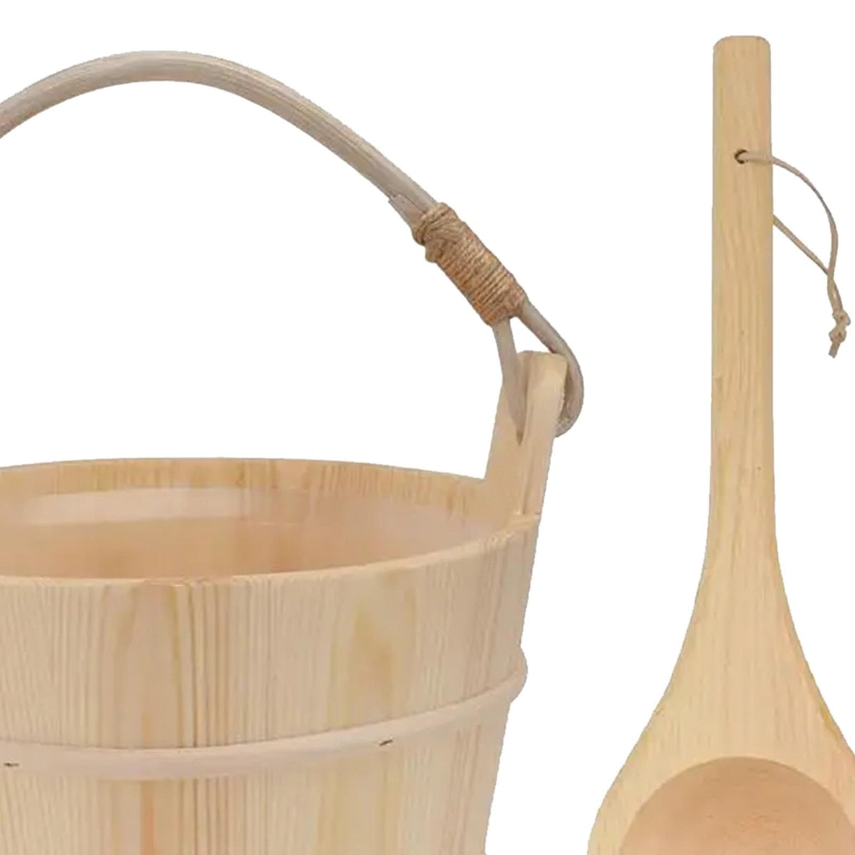 Sauna Bucket Wooden Ladle Bathing Pail Spoon Large Capacity Bath Accessories Barrel Tub Foot Spoon for Sauna Room Hotel Women Bothyi