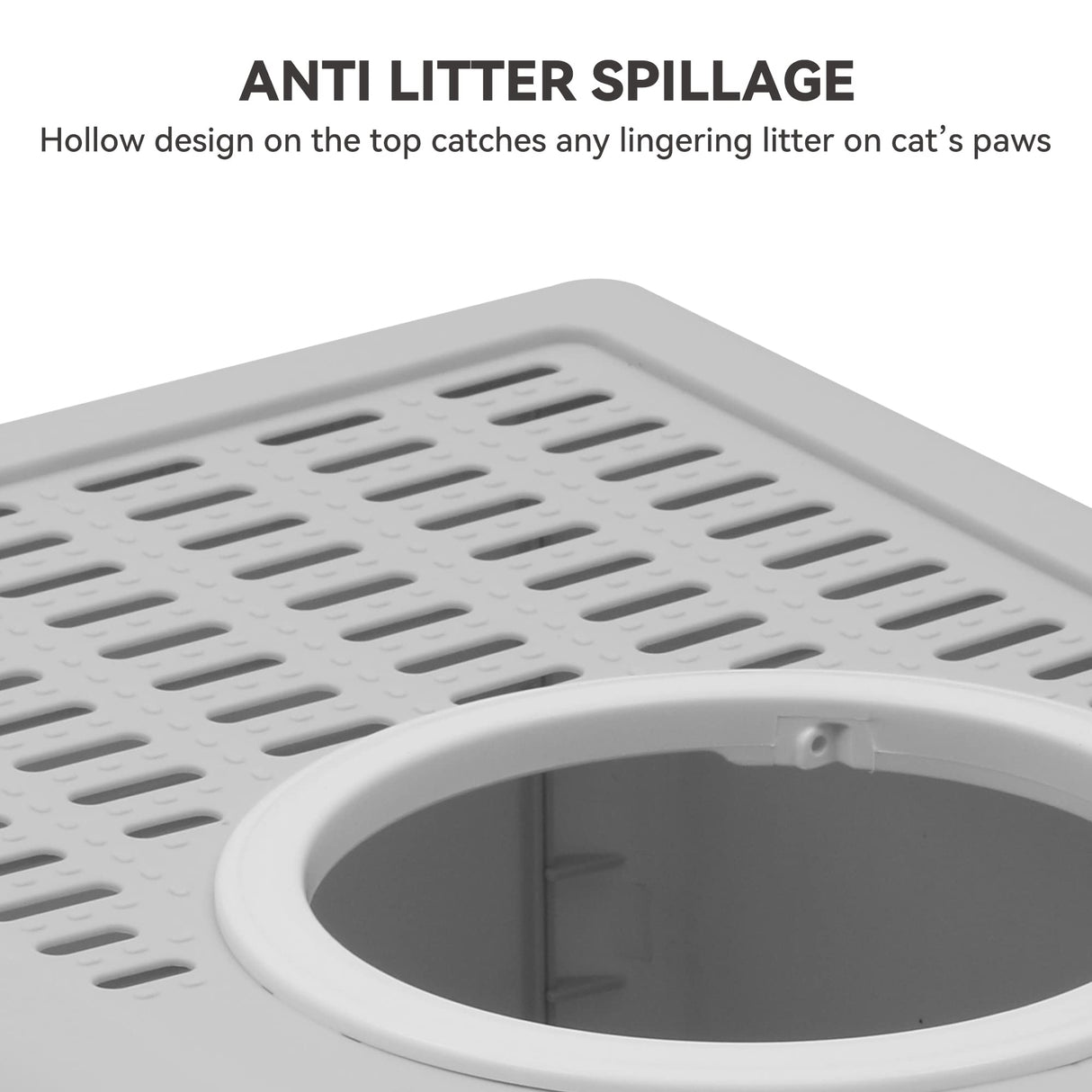 YITAHOME Large Enclosed Cat Litter Box with Lid Cover, Hooded Odorless Anti-Splashing Cat Toilet with Drawer Litter Scoop Front Entry Top Exit Door, Easy to Install and Clean YITAHOME