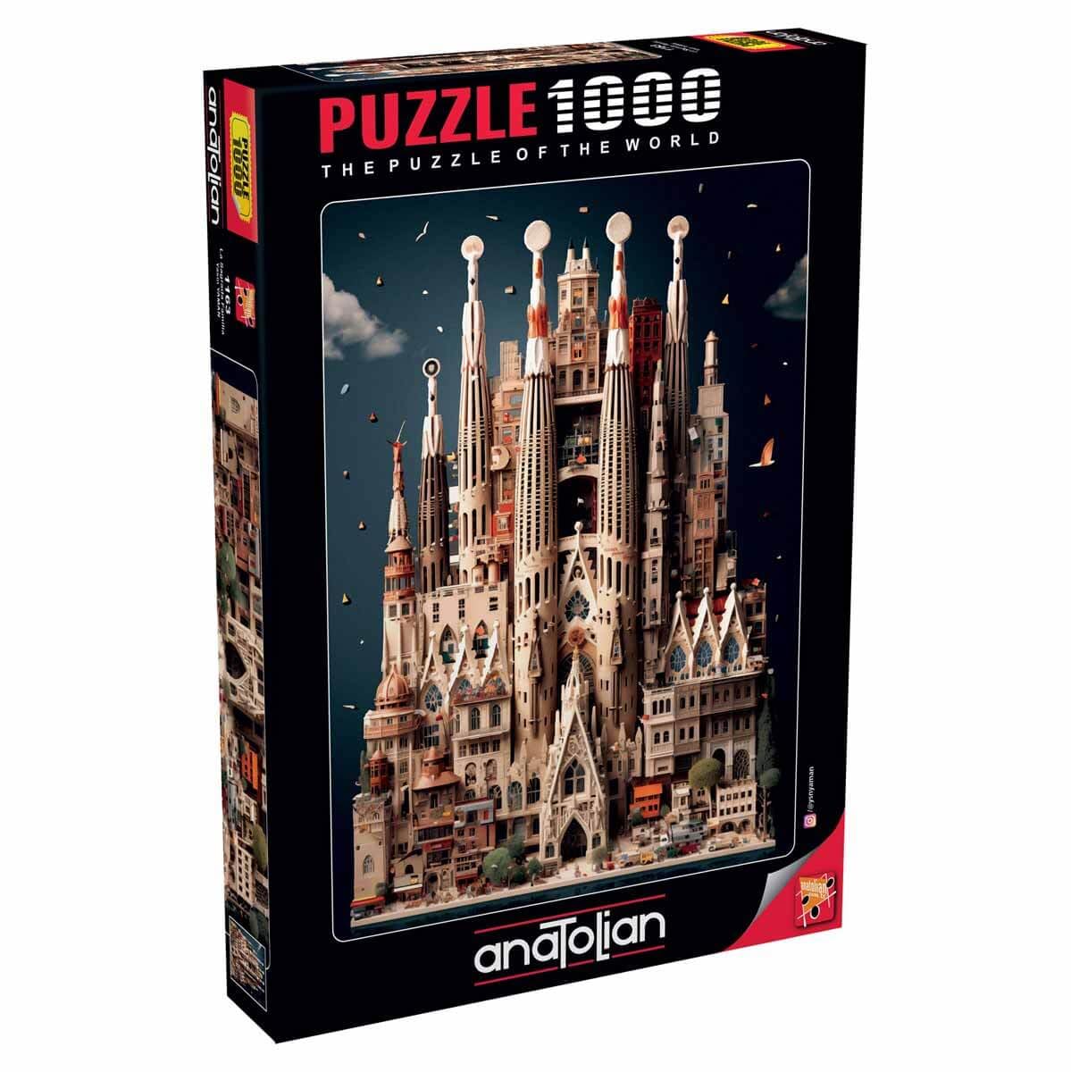 Anatolian Puzzle - La Sagrada Familia, 1000 Piece Puzzle, #1163 Anatolian