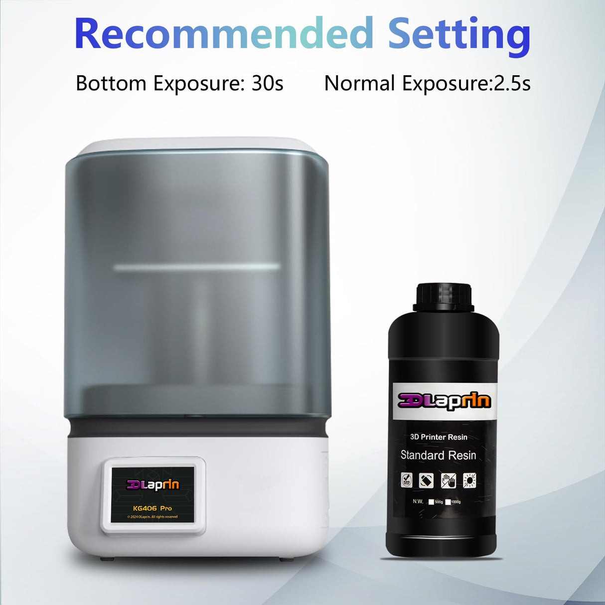 OLAPRIN 3D Printer Resin, Rigid Resin with Clear Details, Fast Curing, High Precision Resin, Low Odor, Widely Compatible with All Resin 3D Printers (Skin, 1kg) OLAPRIN