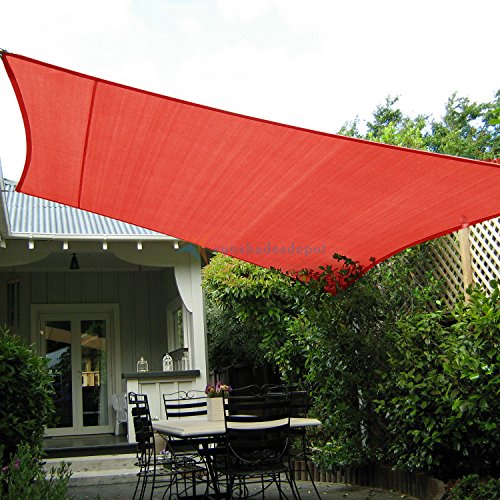 TANG Sunshades Depot 12' x 18' U-V Block Sun Shade Sail Perfect for Outdoor Patio Garden Pergola Gazebo Canopy Deck Playground Preschool Heavy Duty TANG
