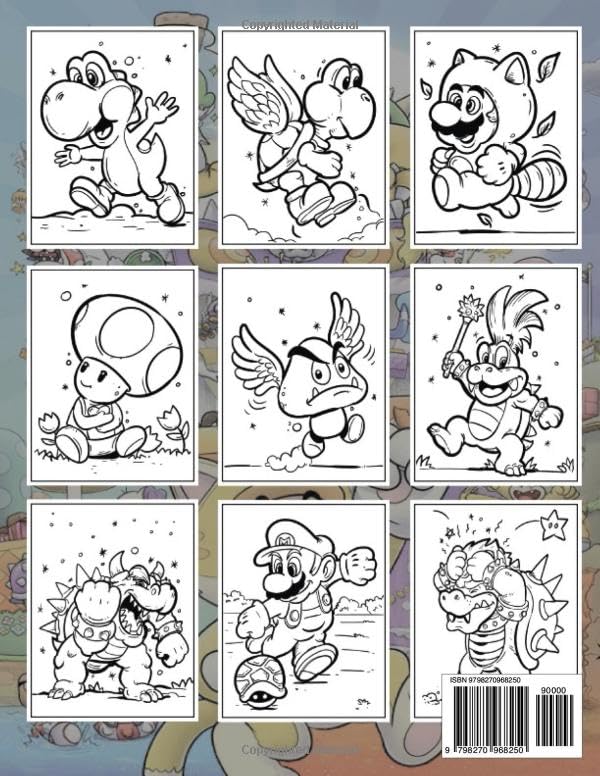 The Coloring Book: Beautiful Design with Fun M.rio's Colouring For Kids & Adults (Norwegian Bokmal Edition) Majosta