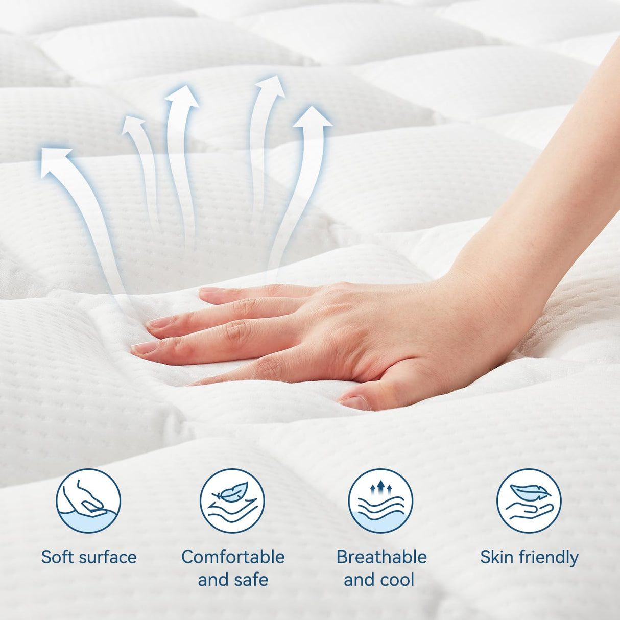 TERISTE 6 Inch Full Mattress Breathable Gel-Memory Foam Plus Pillowtop Mattress, Cool and Skin-Friendly, Fiberglass Free, Mattress in a Box, CertiPUR-US® Certified, Safe and Worry-Free TERISTE