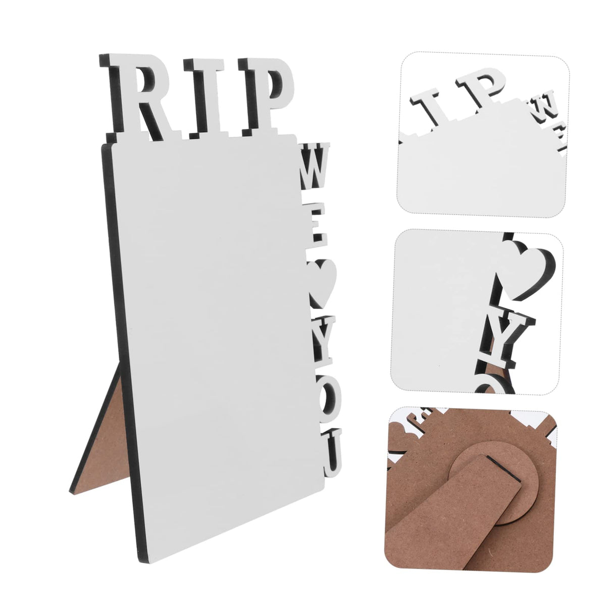 Transfer Picture Frame RIP WE Love You Photo Frame Sublimation Blank Photo Frame Photo Props Party Supplies EXCEART