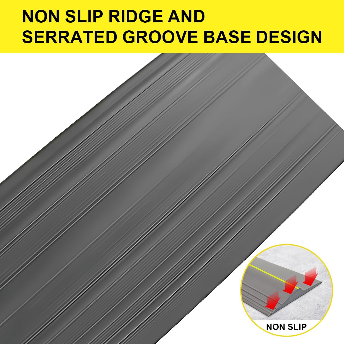 VUAOHIY Universal Garage Door Bottom Threshold Seal Rubber Strip with Adhesives, DIY Weatherproof Weather Stripping Replacement (10FT, Gray) VUAOHIY
