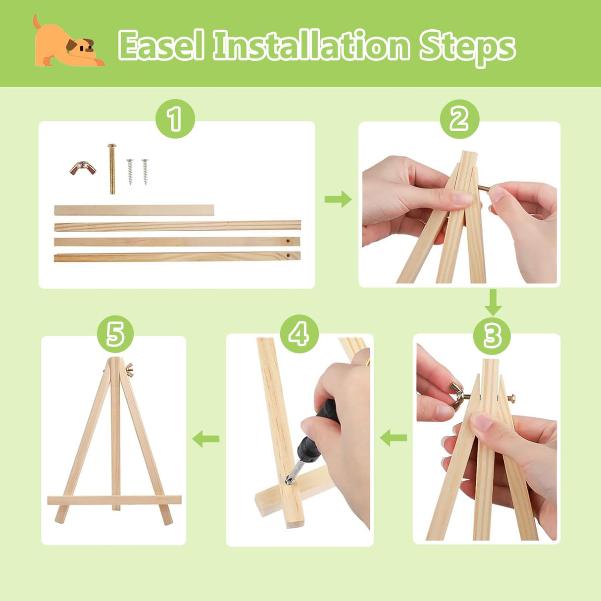 Reivworl Paint by Numbers Kit for Kids with Frame and Easel, Panda Paint by Number Kids Age 5-8-12, Paint by Numbers Gifts and Home Decor (8X8 Inch) Reivworl