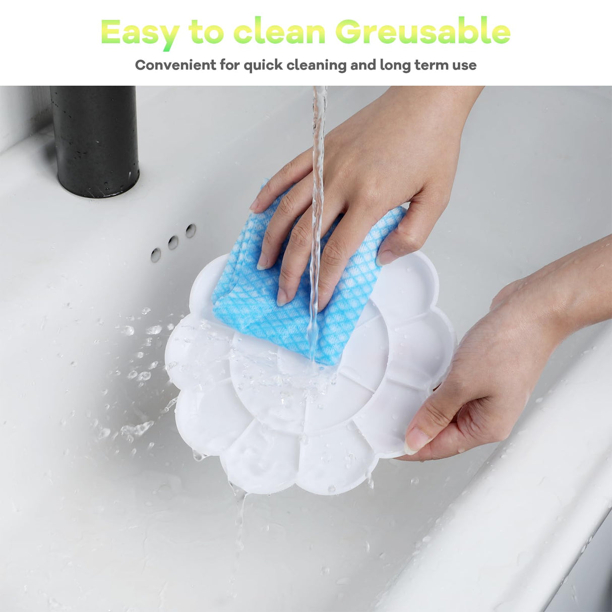 2pcs Watercolor Palette Plastic 18-Well Paint Tray Palette Flower White Painting Tray for Watercolor Create DIY Craft Professional Art Painting Acrylic Paintings Gouache Xthrotsenk