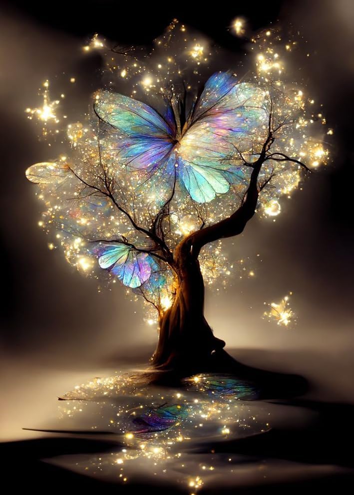 AIBOERL Diamond Art Kits for Adults,Glitter Tree 5D Diamond Painting Kits for Adults,Diamond Painting Diamond Art with Full Drill Diamond Dots DIY Gem Crafts Kits for Home Decor Gift-12x16in AIBOERL