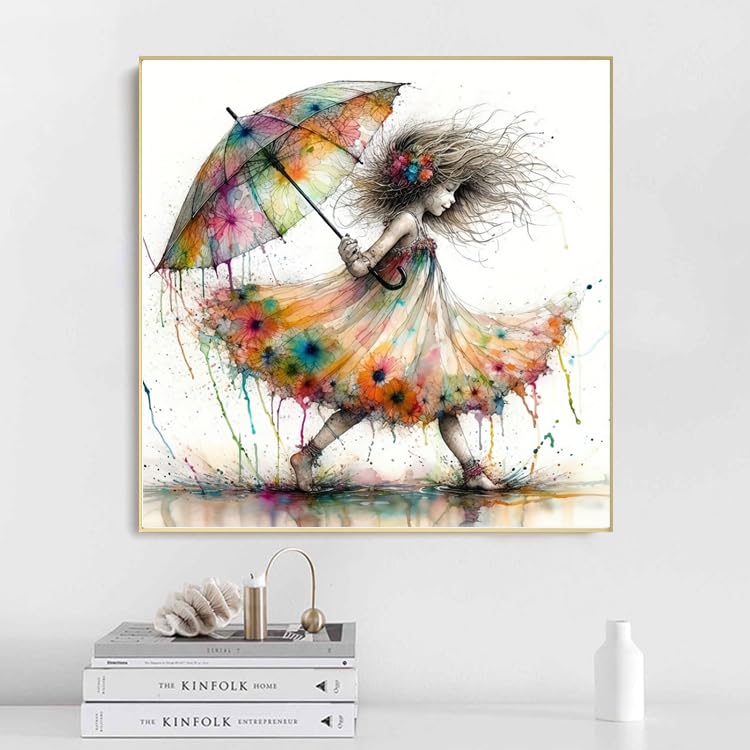 GXGLLPZBY 5D Diamond Painting for Beginners Adults, DIY Little Lass Diamond Art Kits, Round Full Drill White Bird Paint by Diamonds Dot Gem Art Kits, Home Wall Decor 13.78x13.78in GXGLLPZBY