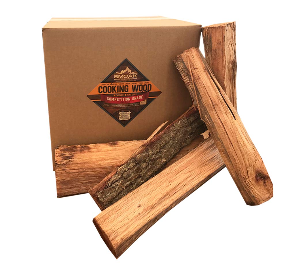 Smoak Firewood 16inch Length Premium Cooking Wood & Firewood Logs – Used for Grills, Smokers, Pizza ovens, stoves, firepits or fireplaces – USDA Certified Kiln Dried (RED Oak – 60-70lbs 16inch Wood) Smoak Firewood