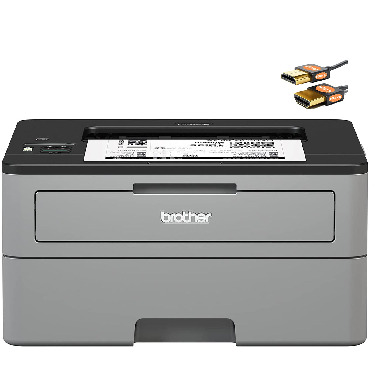 Brother HL-L2350DW Series Compact Wireless Monochrome Laser Printer - Mobile Printing - Auto Duplex Printing - Up to 32 Pages/min - Up to 250 Sheet Paper - 1-line LCD Display + HDMI Cable Brother