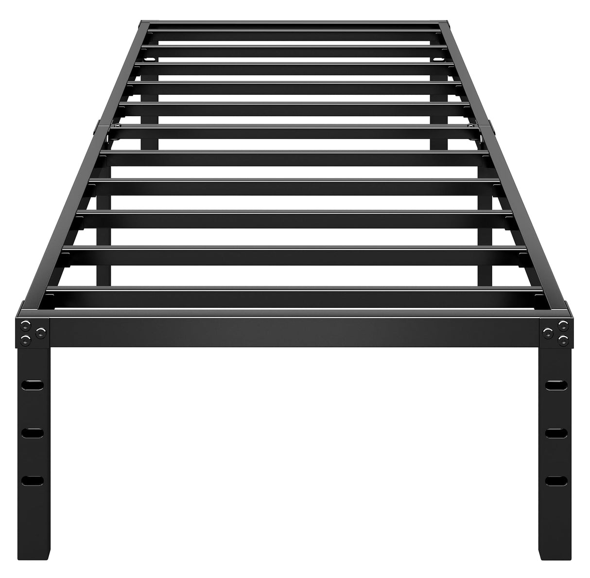 HLIPHA Metal Platform Bed Frame 14 Inch Tall,No Box Spring Needed,Twin Size Bed with Heavy Duty Strong Support Slats,Easy to Assemble,Black HLIPHA