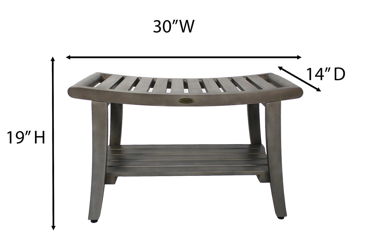 30 Inch, Teak Shower Bench, Teak Shower Stool, Shower Benches for Inside Shower, Teak Bench Shower, Teak Shower Seat, Wooden Shower Bench EcoDecors