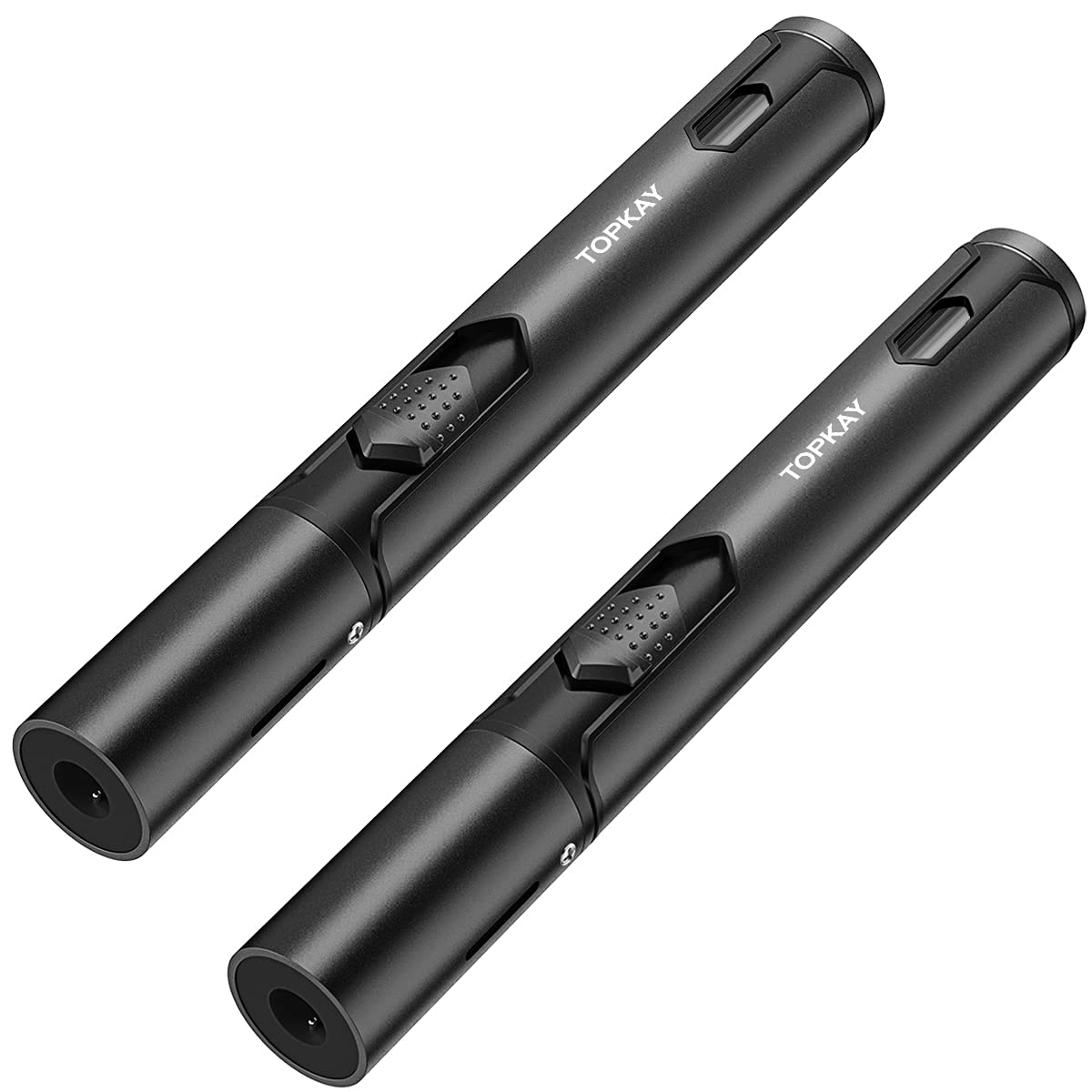 TOPKAY Torch Lighters, 2 Pack, Butane Lighters, Adjustable Jet Flame Torch Lighters, Windproof Butane Refillable Gas Torch Lighter Long Lighter for Candle, Grill, BBQ, Fireworks(Butane Not Included) TOPKAY