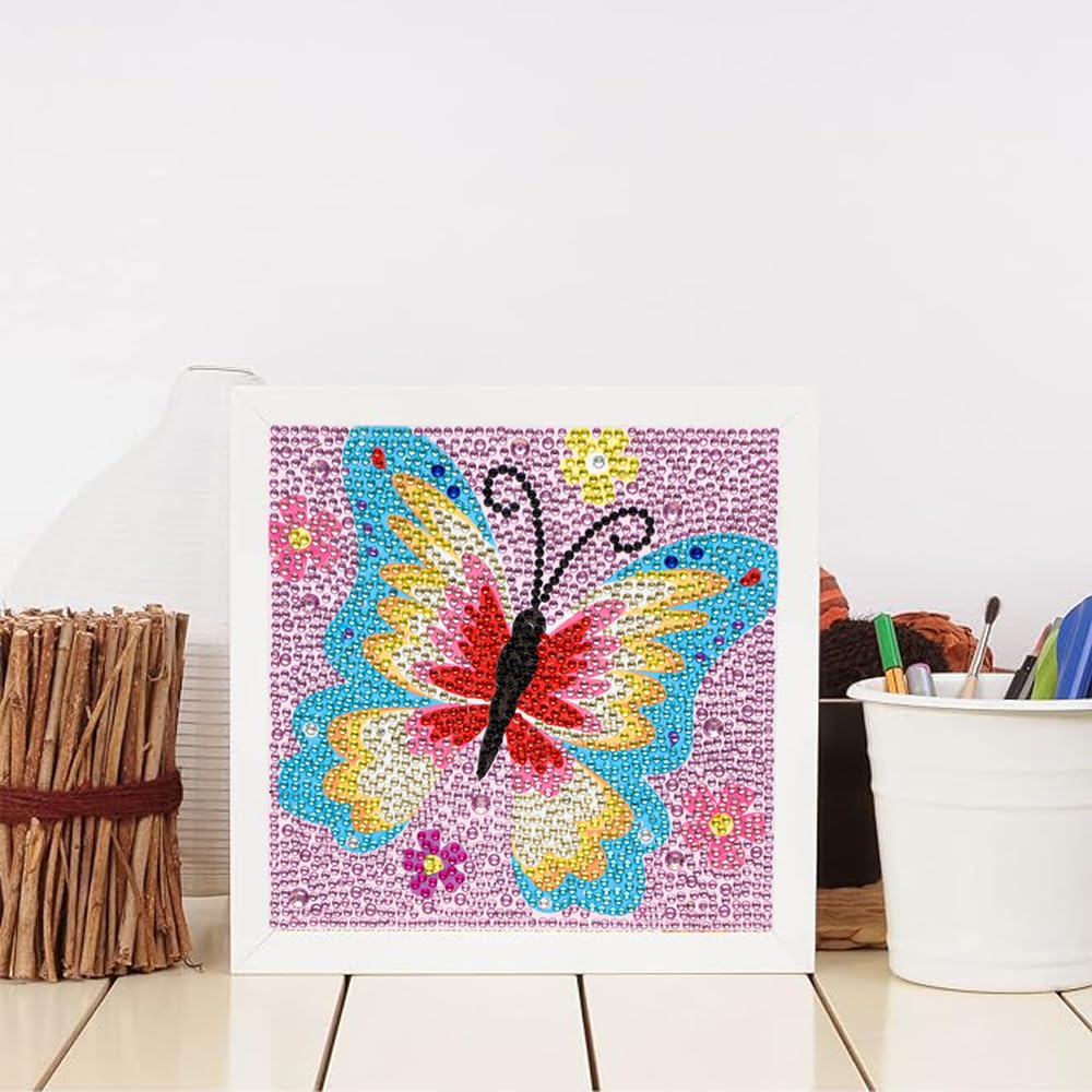 CHWGLFGG 6 Pack Diamond Painting Kits Beginners,5D DIY Diamond Art Kit for Kids 6-8-9-10-12 Girls Boys,Cute Animals Big Gem Art and Crafts,Easy Small Full Drill Painting Kits for Wall Decor 6" X 6" CHWGLFGG