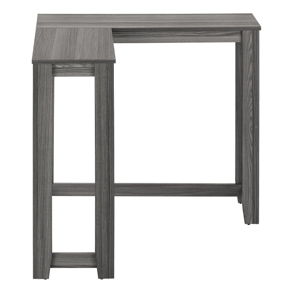 Monarch Specialties 3658 Accent Table, Console, Entryway, Narrow, Corner, Living Room, Bedroom, Laminate, Grey, Contemporary, Modern Table-36, 35.5" L x 35.5" W x 32" H Monarch Specialties