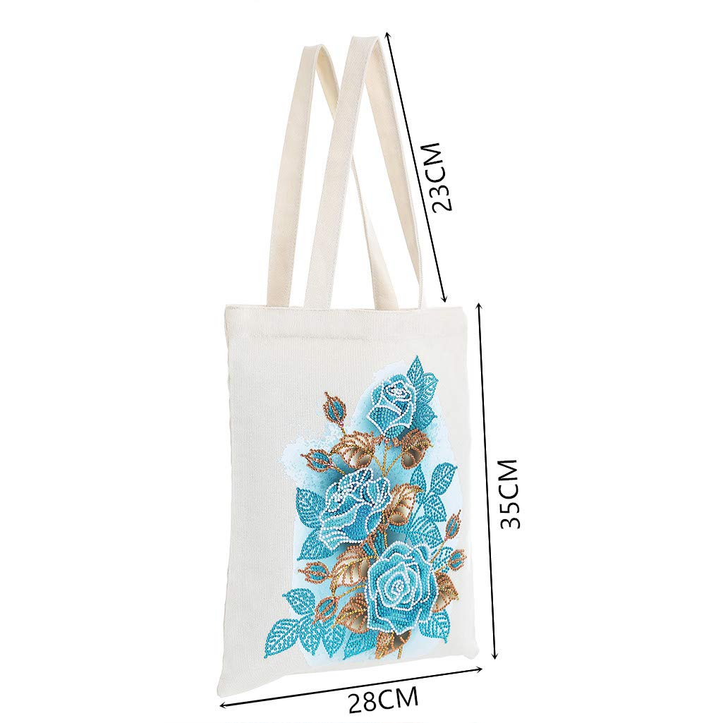 JGA JOGGING ARM 5D DIY Diamond Painting Cotton Canvas Tote Reusable Shopping Bags Art Handwork Handbags for Women Daily Organization JGA JOGGING ARM
