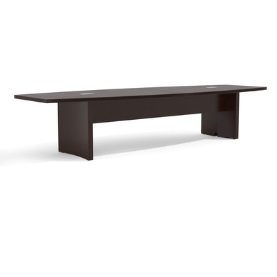 Safco Aberdeen 12 ft Conference Table, Contemporary Laminate, for Modern Business and Meeting Rooms, Mocha