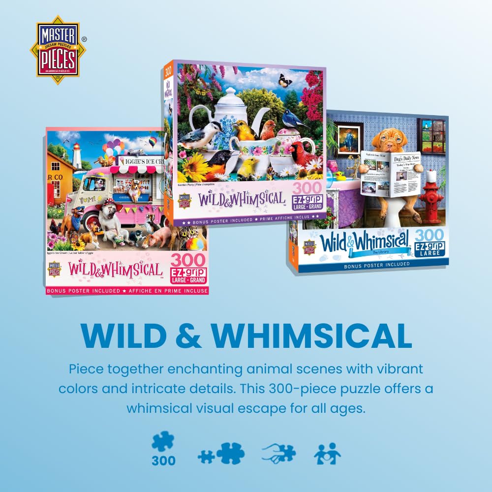 Masterpieces 300 Piece EZ Grip Jigsaw Puzzle - Kitten Cake Shop - 18"x24" Masterpieces