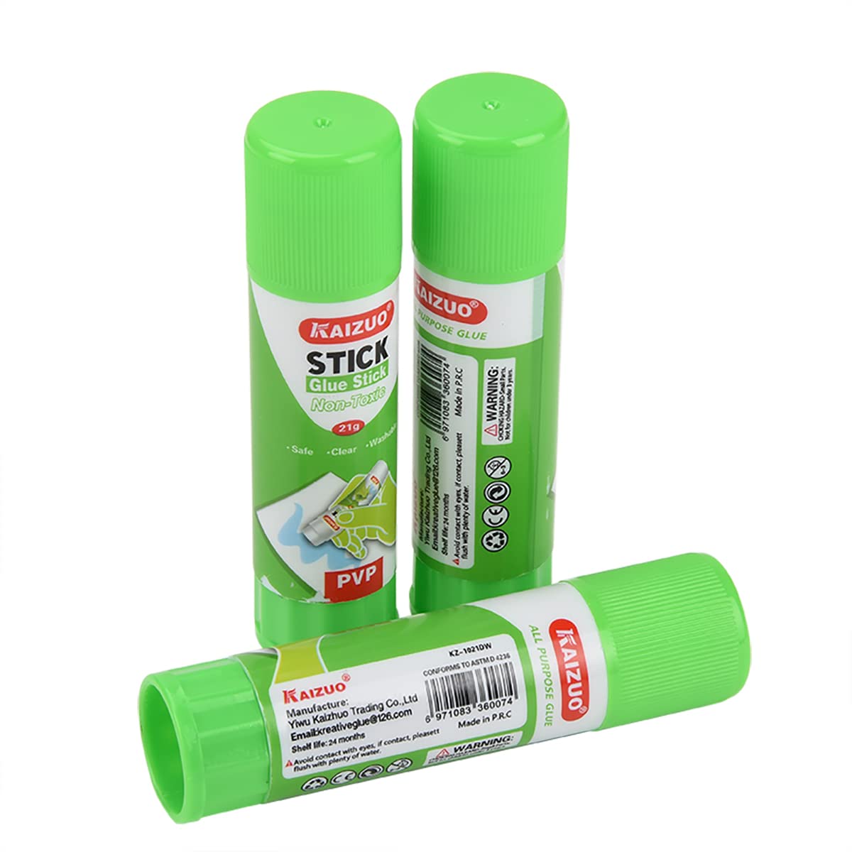 Glue Sticks for 3D Printer Bed, FYSETC PVP Solid Glue Stick Glass Bed Adhesive for Ender 3 V2 Pro - Kobrra Max - SR- Ender 5 S1 Plus -Prusa MK3S+ Heated Plate 3D Printing Filament PLA ABS PETG -3 Pcs FYSETC