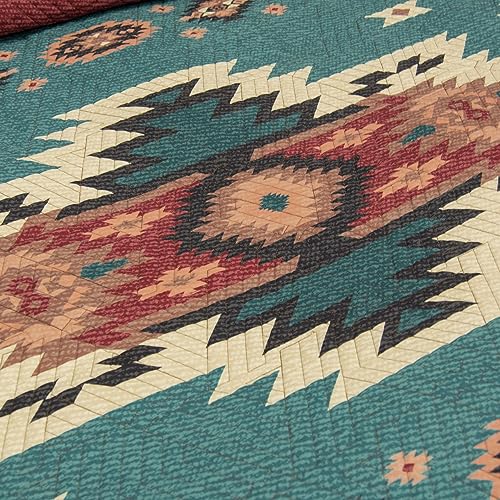 Donna Sharp King Bedding Set - 3 Piece - Apache Southwest Quilt Set with Quilt and Two Pillow Shams - Machine Washable Donna Sharp