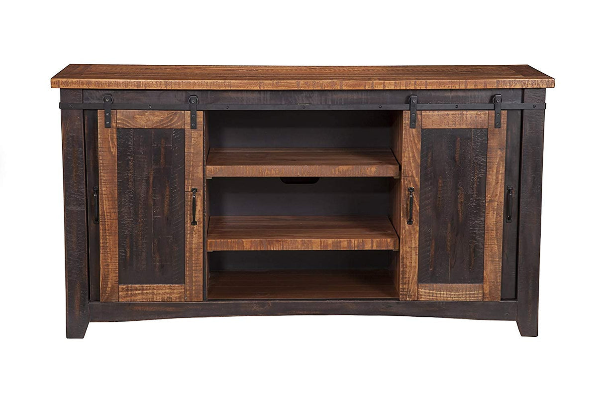 Martin Svensson Home Santa Fe 70" TV Stand | Antique Black & Aged Distressed Pine Martin Svensson Home