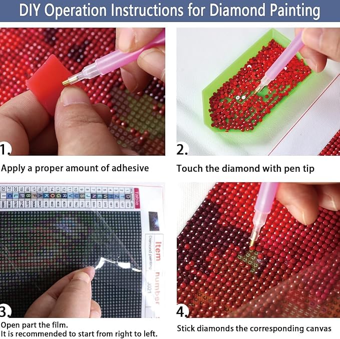 KYFQSDZ Christmas Vacation Diamond Art Painting by Number Kits, Round Full Drill Crystal Rhinestone Embroidery Diamond Arts for Home Wall Decor 12x16in KYFQSDZ