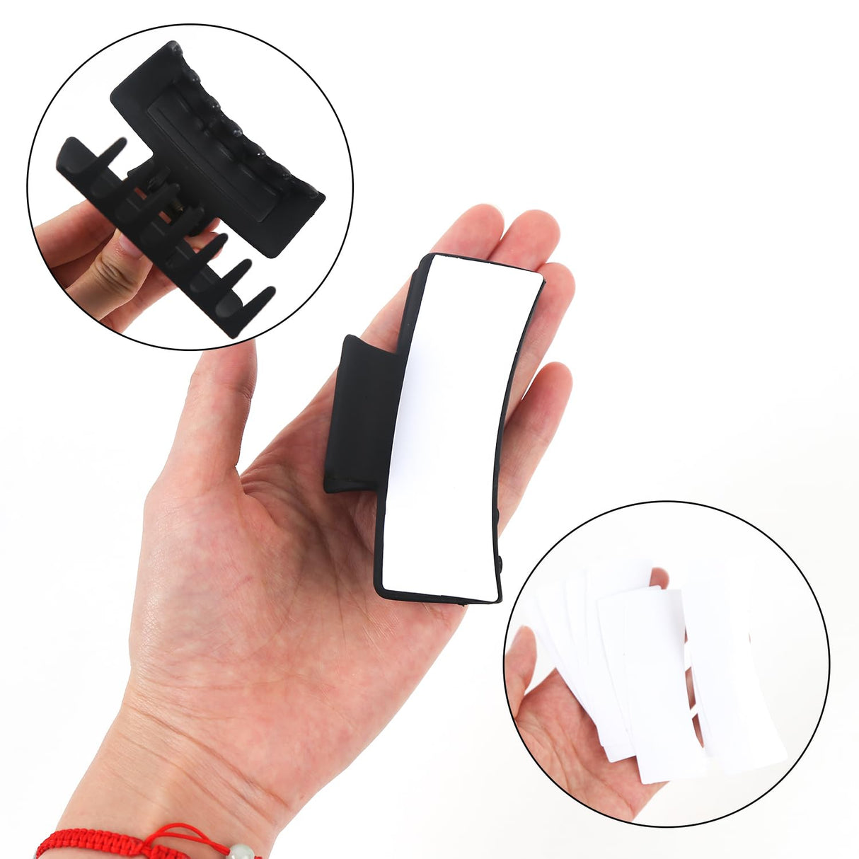 ASUNFO 8 Pcs Sublimation Hair Clips Blanks Heat Transfer Hair Claw Clips DIY Hair Accessories for Women ASUNFO